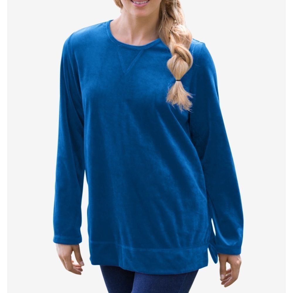 Teal Velour Tunic Sz 18/20 - Picture 6 of 8
